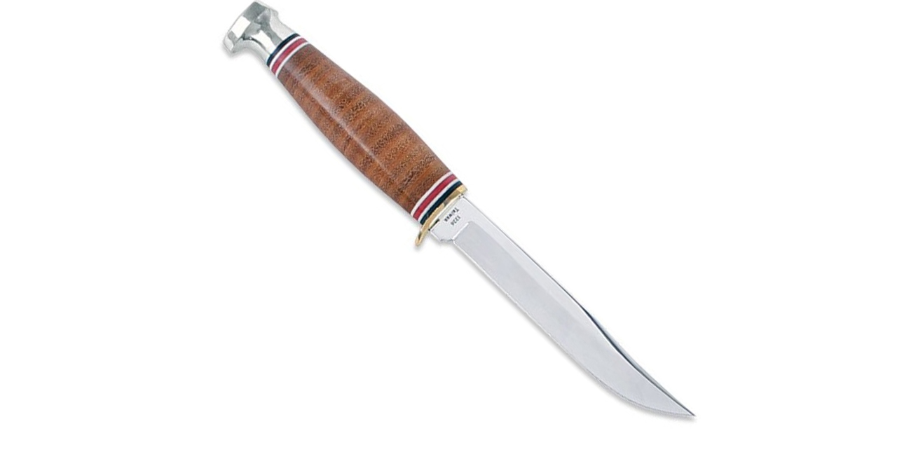Nóż z głownią stałą Ka-Bar Leather Handled Little Finn 1226 ostrze