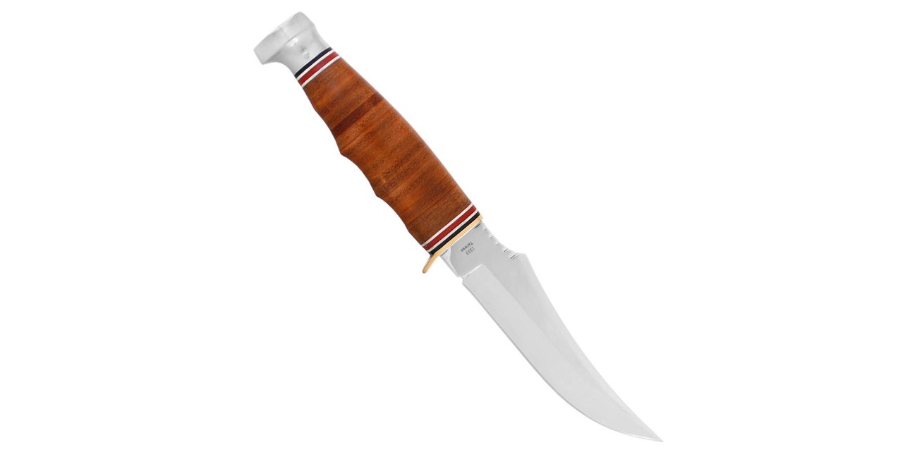 Nóż z głownią stałą Ka-Bar Leather Handled Skinner 1233 ostrze