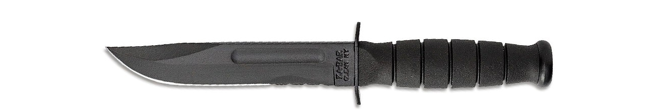 Nóż z głownią stałą Ka-Bar Short Serrated Black 1257