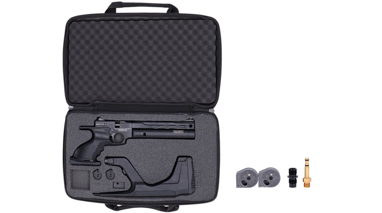 Wiatrówka Pistolet PCP Paganax Brenta S 4,5 mm - zestaw