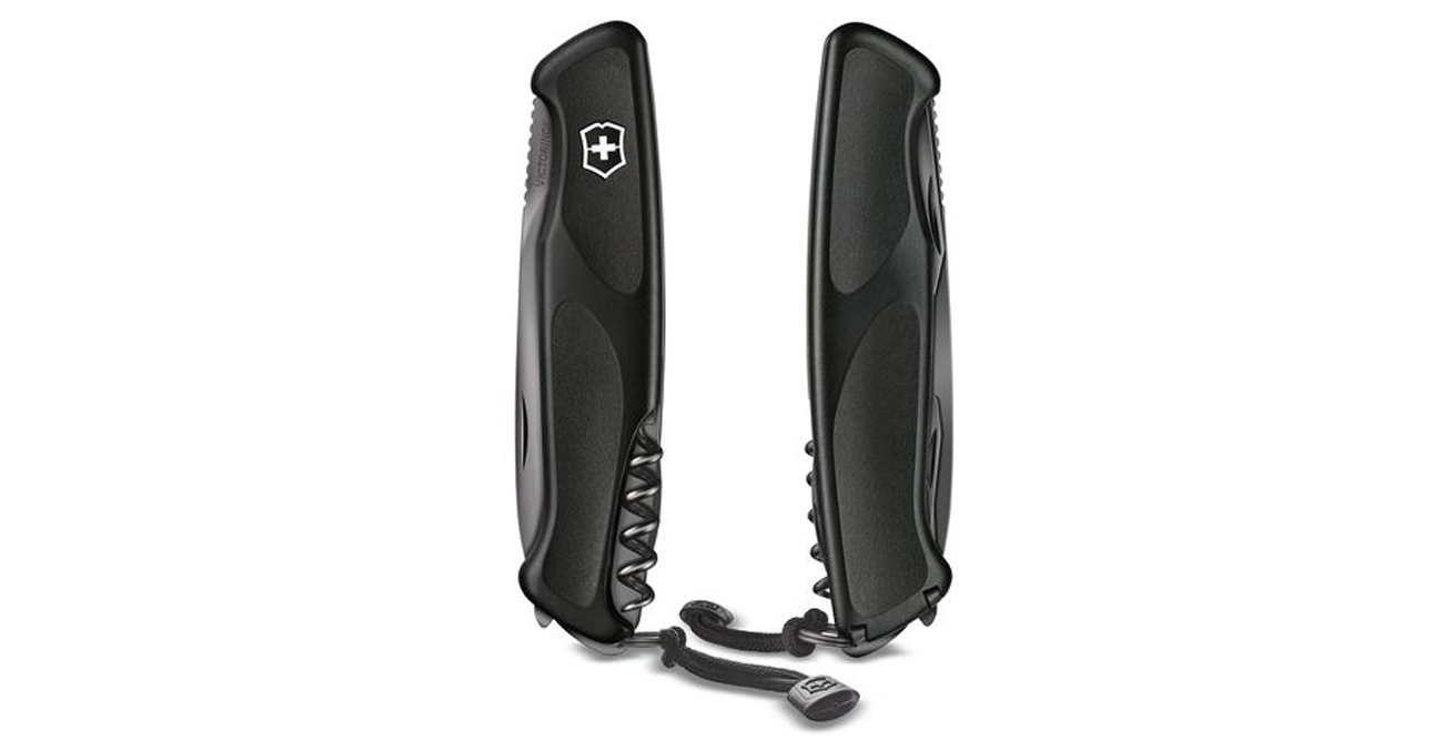 Scyzoryk Victorinox RangerGrip 55 Onyx Black 130 mm, czarny strona lewa i prawa