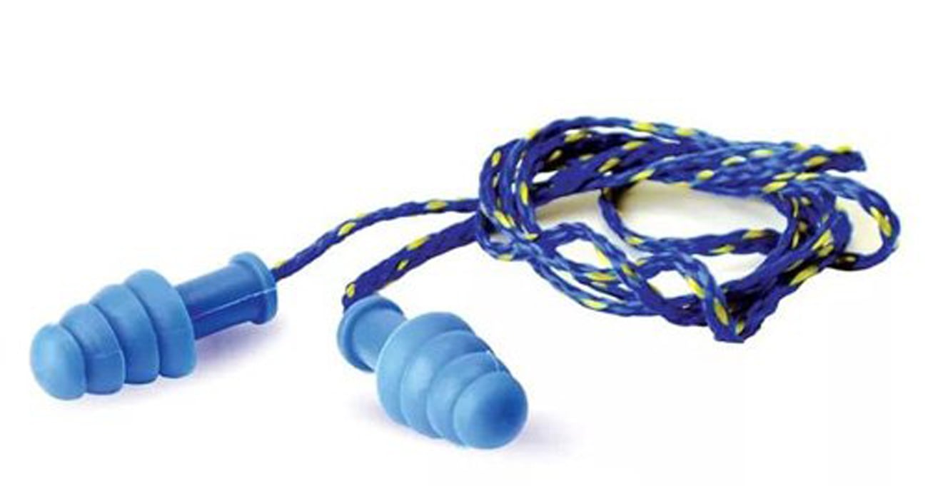 Zatyczki do uszu Walker's gumowe niebieskie ze sznurkiem